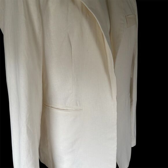 NWT Rachel Zoe White Linen & Cotton Blazer | M - Picture 7 of 10